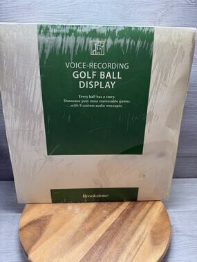 Brookstone Voice-Recording Golf Ball Display 9 Ball Case With Sound